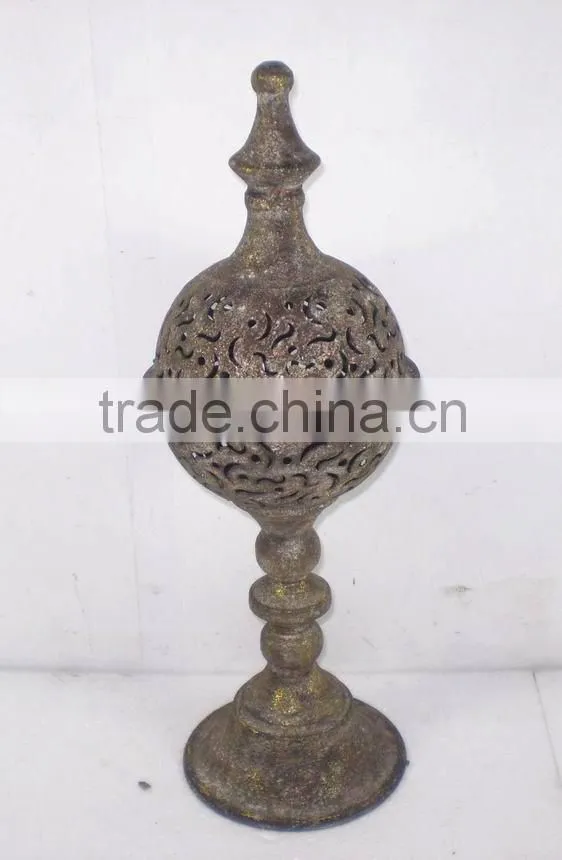 KS4122J- sphere metal candle lantern w/stand