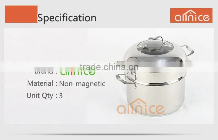 Allnice 6 Quart Pot Cookware with Pasta Insert and Lid, 18/10 Heavy Gauge Stainless Steel, Silver, Dishwasher Safe