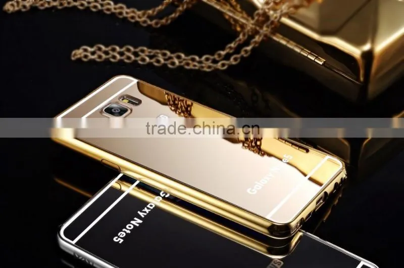 High Quality Aluminum Mirror Bumper Cell Phone Case For Samsung Galaxy Note 5 Mirror Case