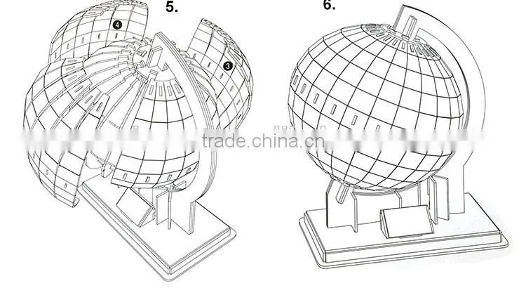 EPS Material Toy 3D Puzzle Rotating Globe