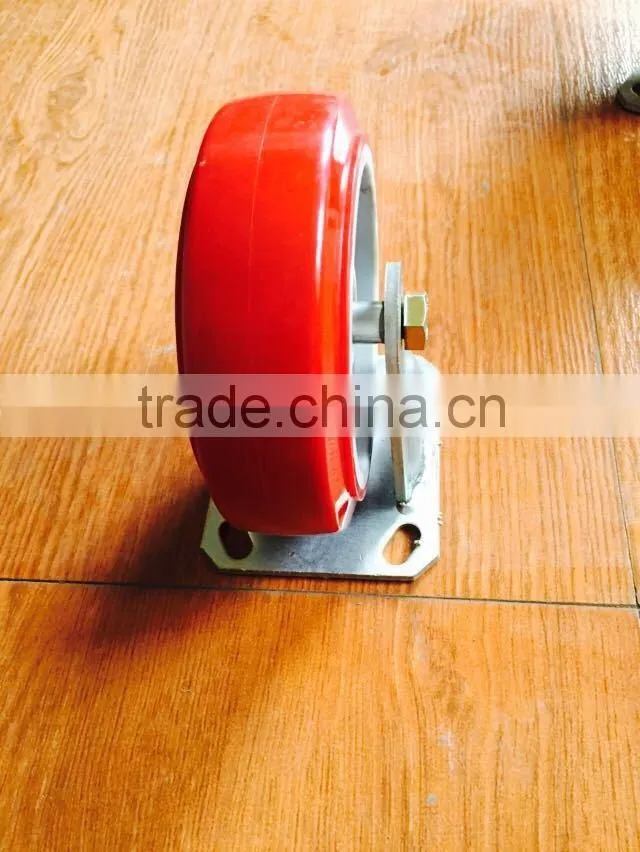 6" 150mm solid swivel rubber wheels for trash bins