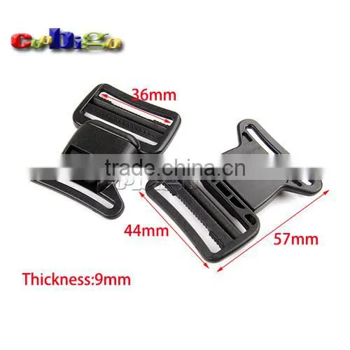 1-27/64"(36mm) Webbing Center Release Buckle Plastic for Sports Travel Bags #FLC404-36B