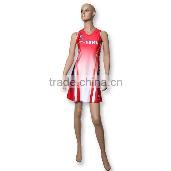 custom design sublimated women netball wear
