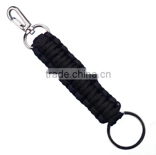 Wholesale carabiner hook paracord keychain