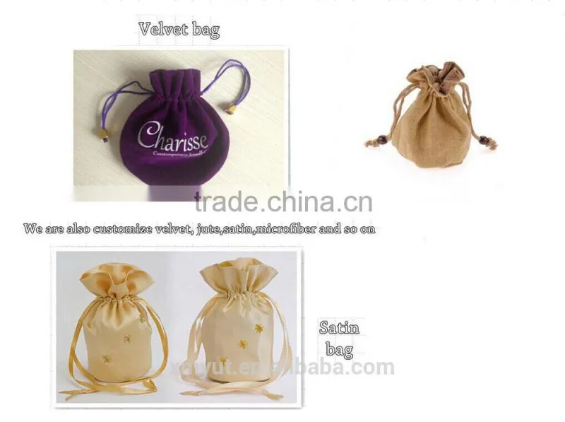 custom velvet drawstring pouch bag