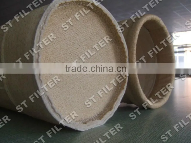 PE+Aramide Synthetic fiber with fiberglass filter bag