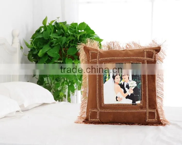 Square shape sublimation pillow with tassels