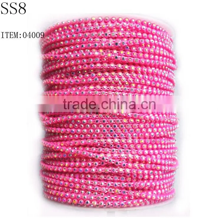 SS8 single rhinestone cup chain