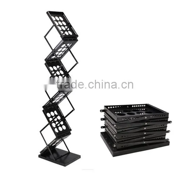 Black magazine rack/ decorative magazine rack for display