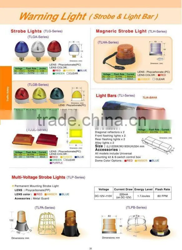 Blue LED Barricade warning light