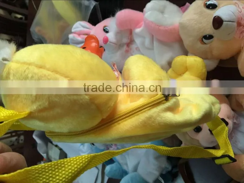 Hot selling new design plush backpack for promotion plush stuffed toy dog bag