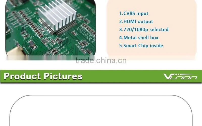 AV Converter (Universal Composite AV to HDMI Up-Scaling Full Size Converter