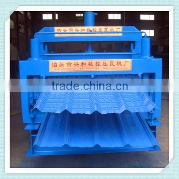 Trade Assurance Automatic Color Coated Metal Glazed Tile and Steel Corrugated Sheet Double Layer Roll Forming Machine