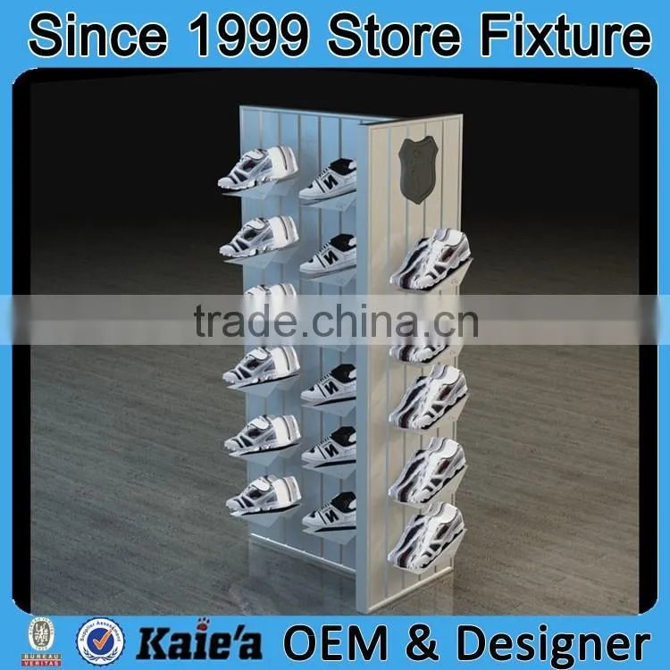 Famous brand shoes men display rack showcase store design