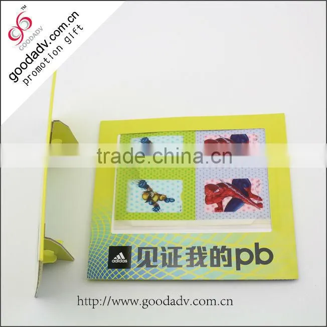 Flower cardboard paper picture frame with frame carrier