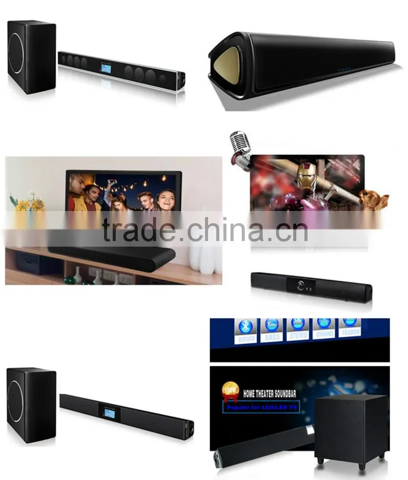 Popular and fashionable slim soundbar with USA MAXXBASS sound technology for tv /home theater