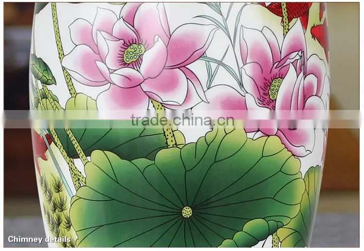 Jingdezhen ceramic wood crafts bedside Hotel table lamp