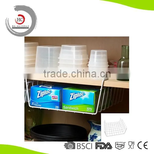 Multifunction iron flooding plastic cabinets basket hanging basket tableware basket