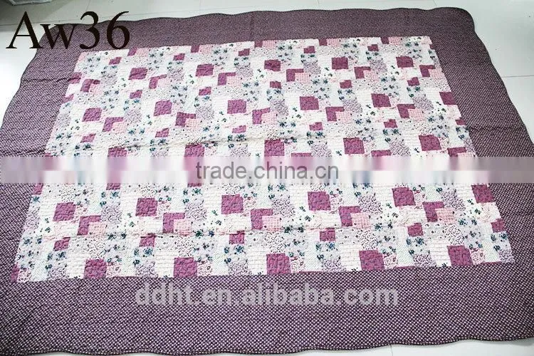 Sapphire Blue Purple Little Floral Patchwork Floor Mats / Patchwork Carpets