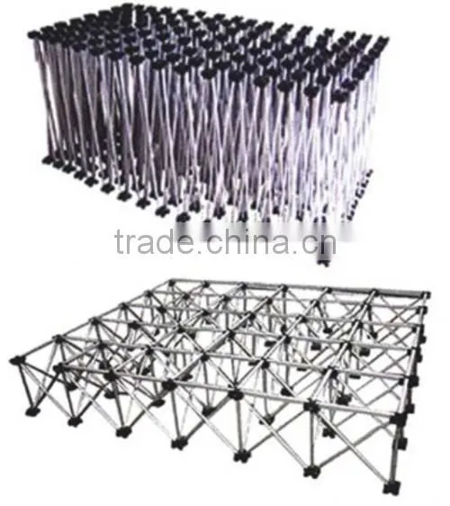 Portable stage platform for aluminum square truss outdoor event