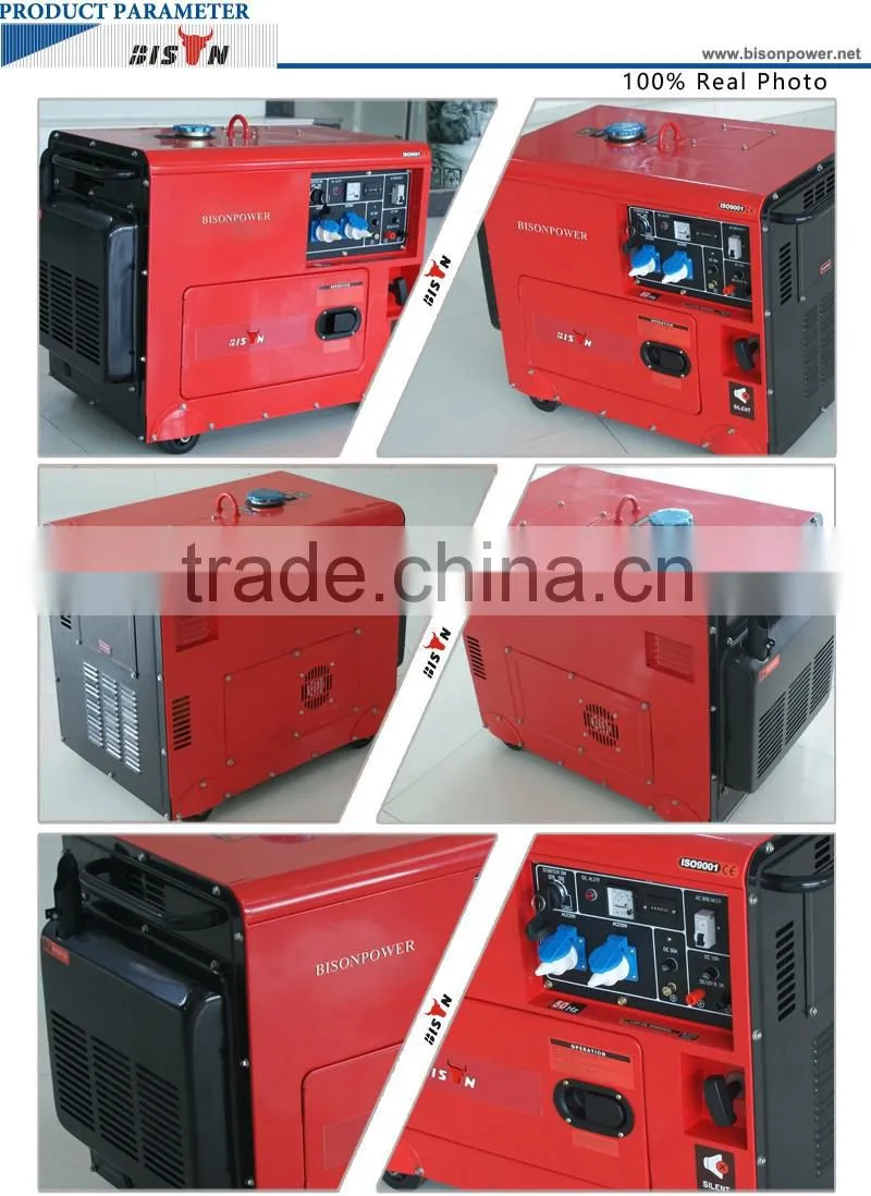 Bison China Portable engine diesel generator 13hp silent generator for home use price list