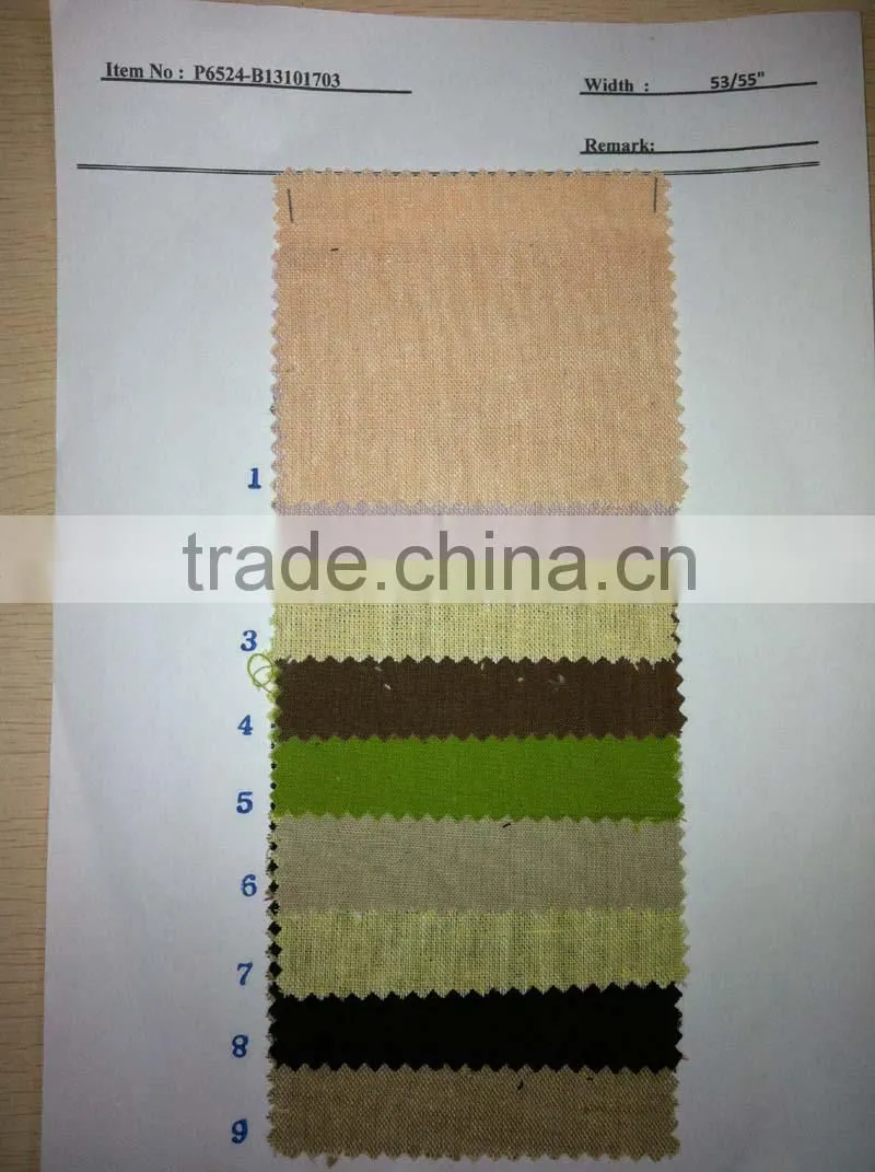 Cotton Linen stock lot fabrics:P6524-B13101703