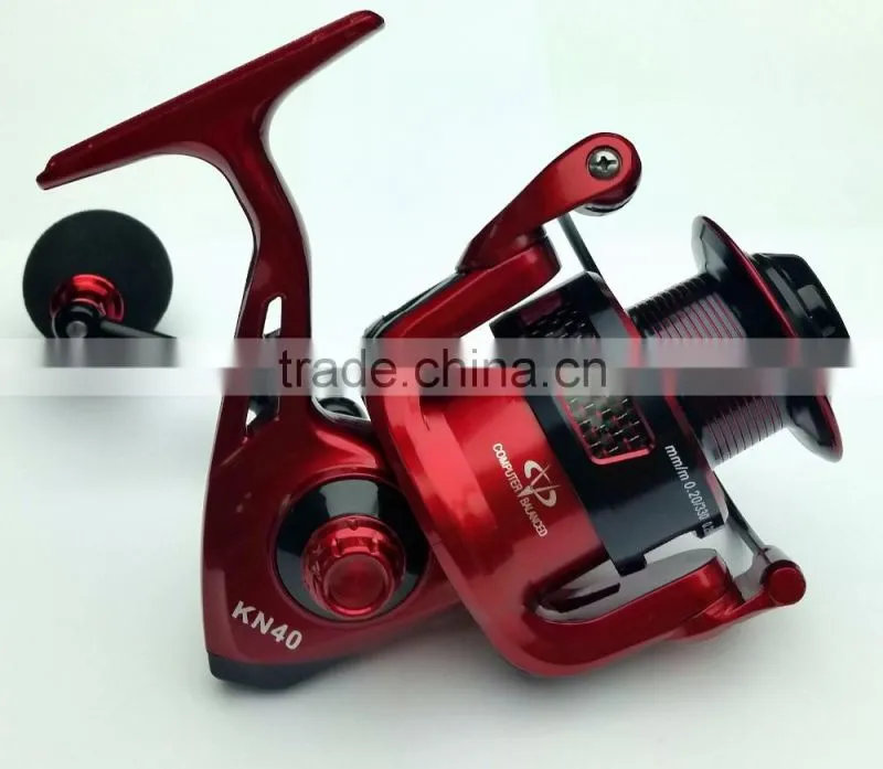 High quality fishing tackle spinning reel with red Aluminium spool fishing reel
