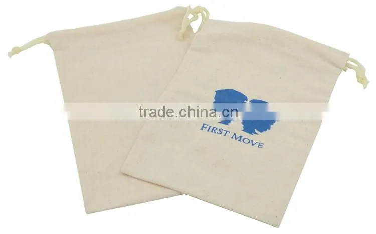 Screen Printed Cotton Drawstring Pouch and Cotton Bags
