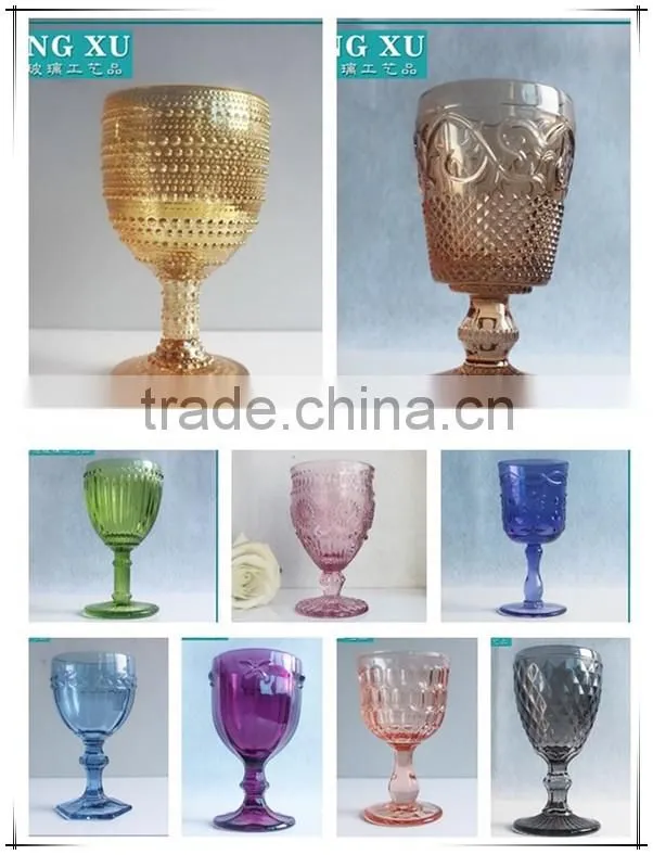 purple colored juice water goblet glass