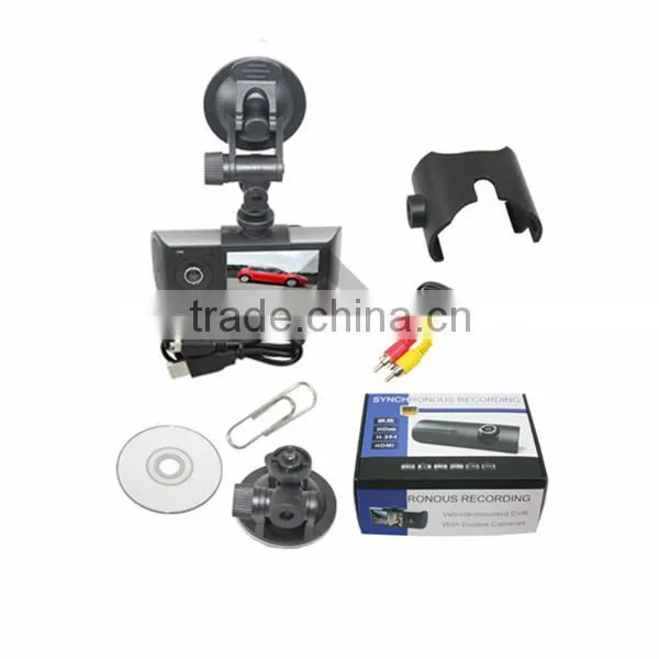 2.7inch TFT Screen Dual Lens Gsensor HD Car Camera