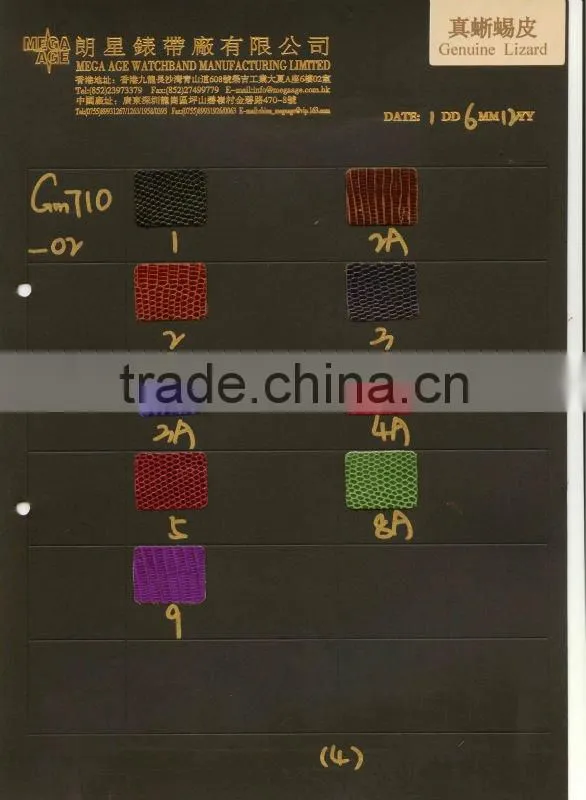 Good quality genuine lizard leather strap