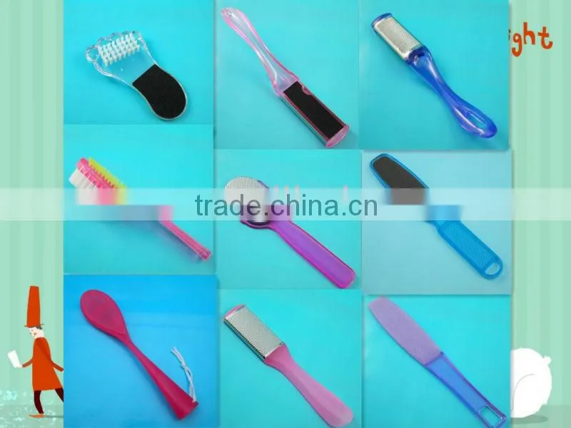 Big curved rounded plastic handle foot file pedicure
