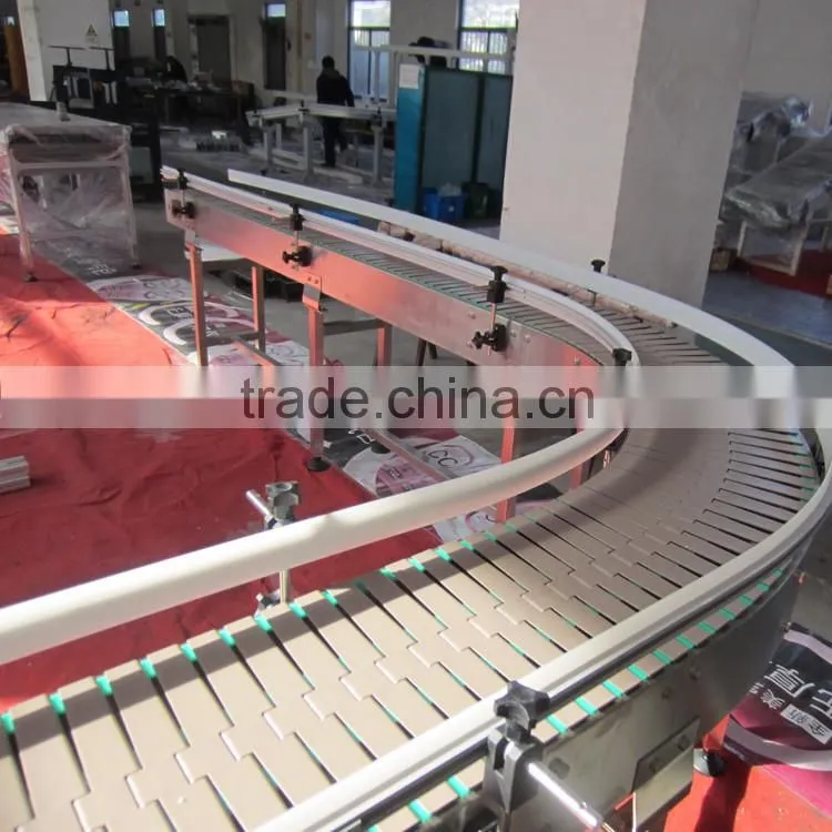 YS-SV type Plastic slat top chain conveyors by customized