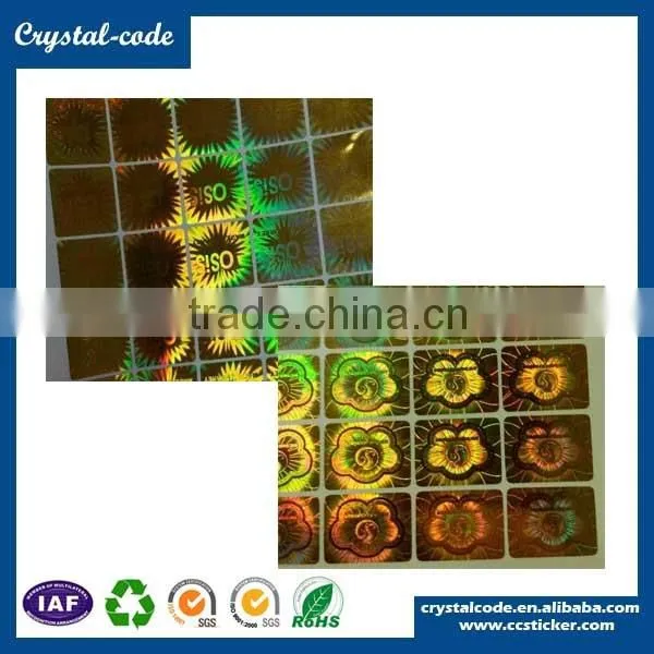 Hologram laser sticker labels, cheap custom anti-counterfeit hologram sticker security label
