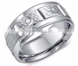 Classic style Titanium Ring hammer surface cobalt men ring Jewelry factory price