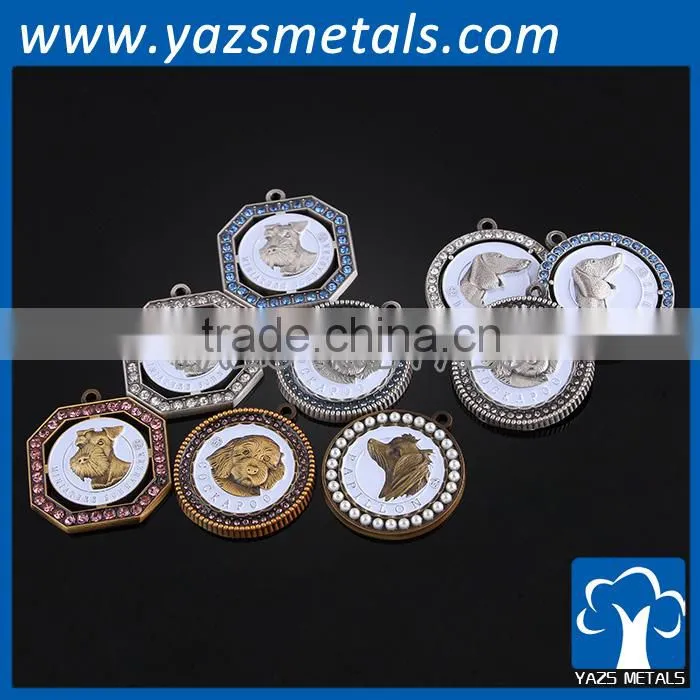 custom unique cute animal dog pet decoration metal dog id tag