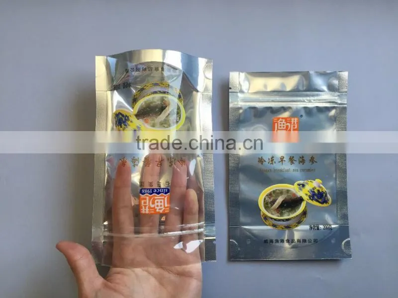 Transparent Window Zipper Stand Up Plastic Cashew Nut Packaging Bag