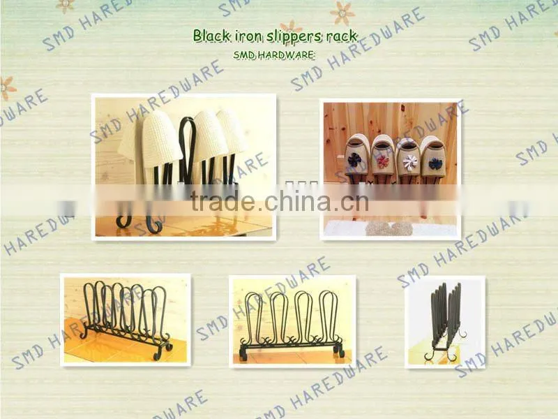 Black iron slippers rack