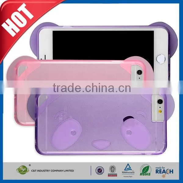C&T Fashion gold mirror face mixed tpu gel case newest design for iphone 6