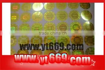 Self adhesive anti-counterfeiting paper for accessories