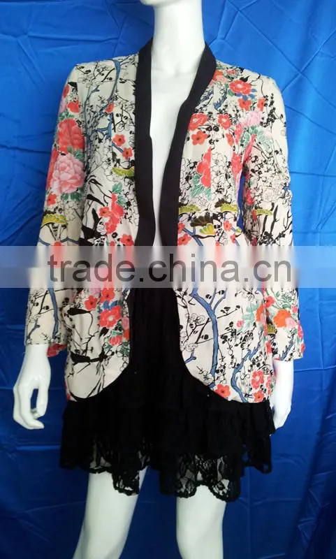 Flower printed ladies fashion suits lehenga blouse designs