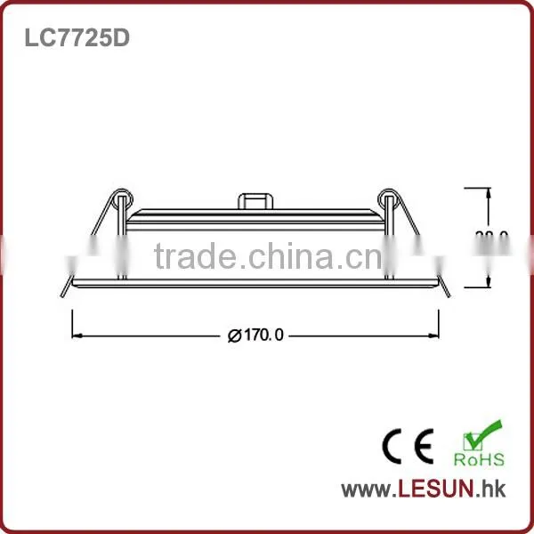 15W recessed led round panel downlight LC7726D