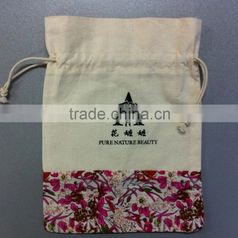 Wholesale Plain Standard Size Promotional Organic Muslin Cotton Drawstring Bag