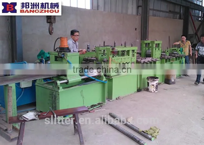 flat steel chamfering, straightening and cutting machine