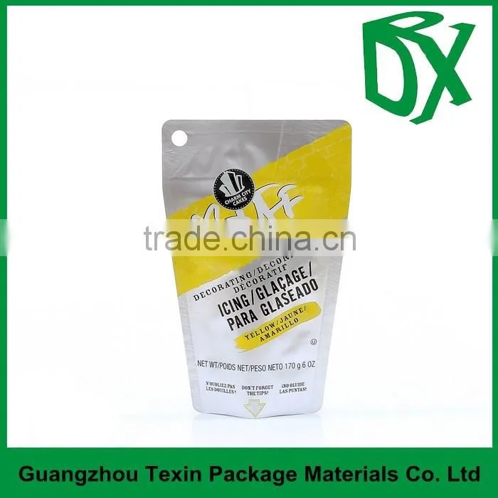Top grade manufacture food packaging small stand up aluminum foil freezer bag with zipper