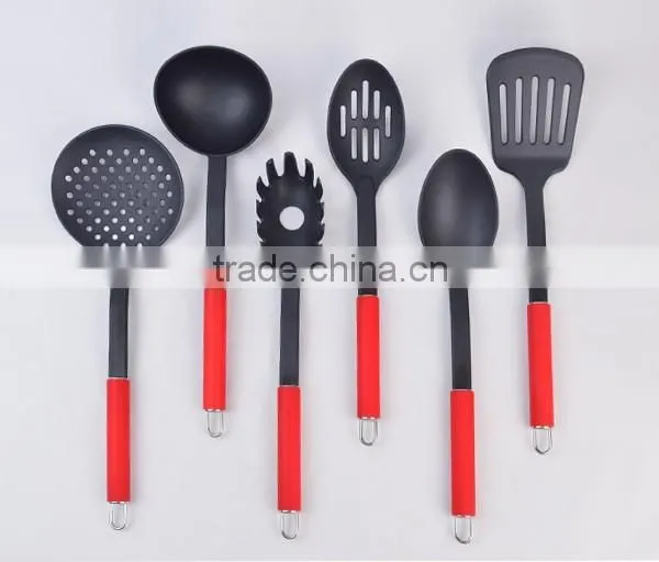 Best Food Grade Nylon Kitchen Utensils Set 6 Pieces For Cooking With Stainless Steel And Tpr Painting Of Kitchen Tools