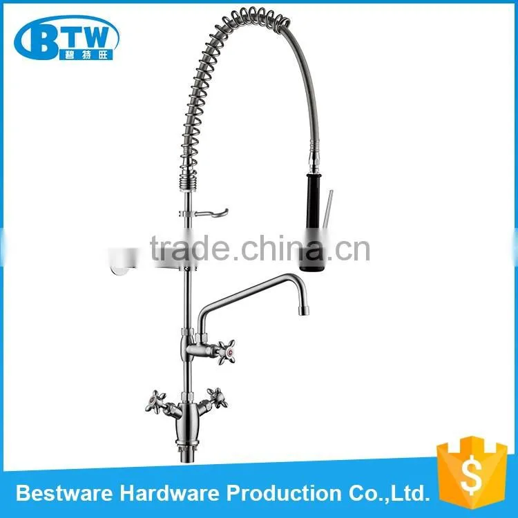 wholesale custom High Quality Commercial Pre-rinse 304 stainless steel wall mounted faucet