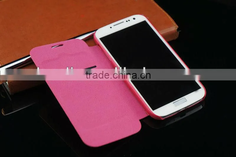 Top quality flip leather case for Samsung Galaxy S4 I9500
