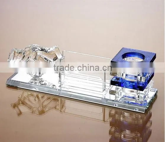 Transparent fancy popular sale crystal office set