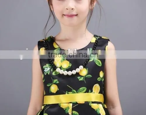 latest design free necklace baby kids casual dresses Europe hot sale angel dresses for kids